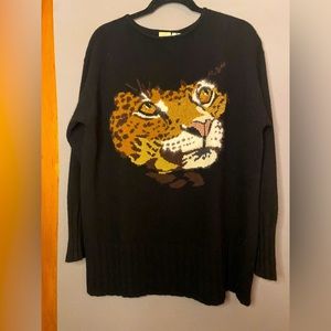Designer Vintage Krizia Maglia Tiger Sweater MEOW